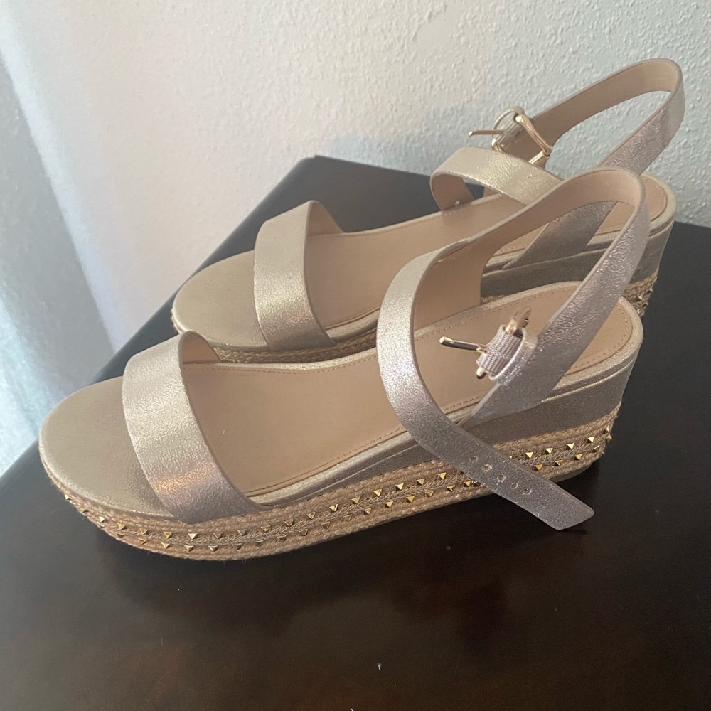 Gold espadrilles